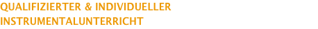 QUALIFIZIERTER & INDIVIDUELLER INSTRUMENTALUNTERRICHT 